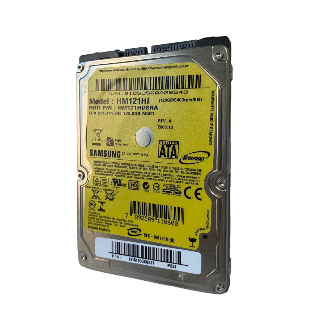 HD Notebook Samsung 120GB